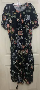Ann Taylor Belted Jumpsuit Size 18 Floral Retail $139.00 Legs are mid calf. - Picture 1 of 5