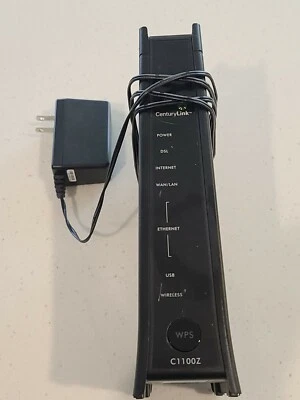 CENTURYLINK ZYXEL C1100Z 802.11N WIRELESS Wi-fi Bridge DSL/VDSL2 MODEM / ROUTER - Image 1 of 4