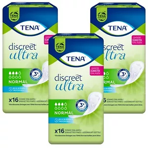 Tena discreet ultra Slipeinlagen 3x16 Stück Inkontinenz Normal 3 Fach 12h Schutz - Bild 1 von 8