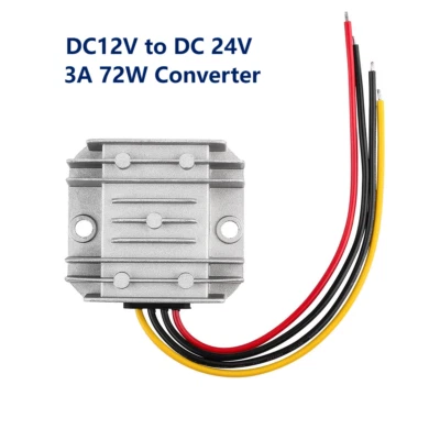 Conversor DC 12V para DC 24V 3A 72W regulador de tensão Step Up Boost à prova d'água - Imagem 1 de 4