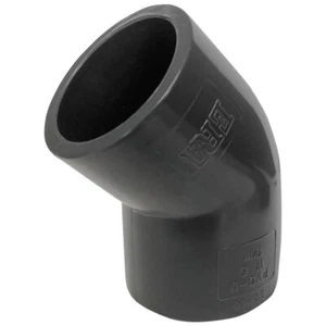Sch 80 PVC 1-1/4 Inch 45 Degree Elbow Socket Connect - Picture 1 of 4