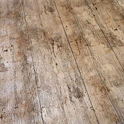 Vintage Brown Oak Wooden Plank Rustic Wood Effect Pvc Vinyl Table Cloth Cover • 1.18£