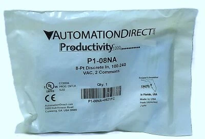 AutomationDirect P1-08NA 100-240 V AC 8 pt. PLC Discrete Input Module - Image 1 of 3