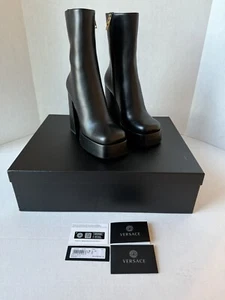 VERSACE AEVITAS SINGLE PLATFORM BOOTS 120 MM NWT - Picture 1 of 15