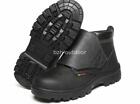 Chaussures de soudure en cuir pour hommes bout en acier antidérapant bottes de soudage chaussures de sécurité au travail