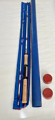 Vintage Shakespeare 1468 FBG (1959) 7ft Spinning Rod with Sock and Case - Image 1 of 4