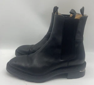 Alexander Wang Chelsea Boots Booties Size 38/7 Andy Black Biker Leather - Picture 1 of 15