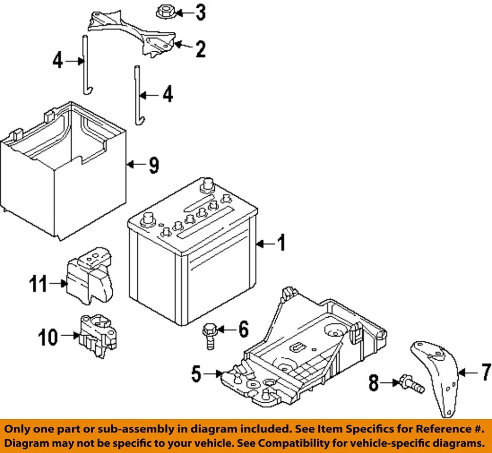MAZDA OEM 08-15 CX-9 3.7L-V6 Battery-Hold Down Bracket Clamp Tie Bolt 025954292A - Image 1 of 1