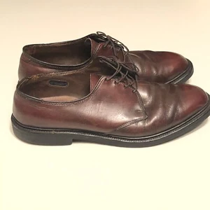 Allen Edmonds Mens Brown Leather Plain Toe Oxford Dress Shoes Sz 9.5 8164 Osteo - Picture 1 of 10