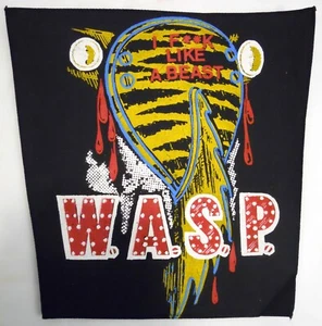 WASP Back Patch Animal F**K Like a Beast - Vintage/New 1985 W.A.S.P. Saw Blade - Picture 1 of 7