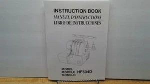 New Home HF504D Serger Sewing Machine Instruction Manual - Picture 1 of 3