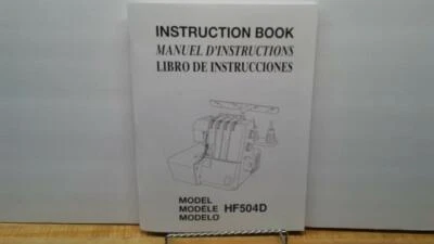 New Home HF504D Serger Sewing Machine Instruction Manual - Image 1 of 3