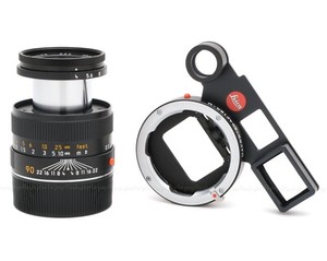 Leica 90mm f/4 Macro-Elmar-M Black Lens #11633 USED-MINT w/ Macro Adapter #14409