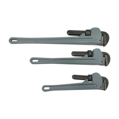 3 Pc Aluminum Pipe Wrench Set 14" 18" 24" Adjustable Plumbing Wrench Set - Image 1 of 4
