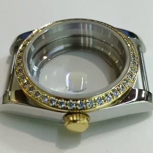 Per NH35/36 Movimento 36MM Acciaio Oyster Cassa Orologio Vetro Zaffiro Accessorio Orologio - Foto 1 di 13