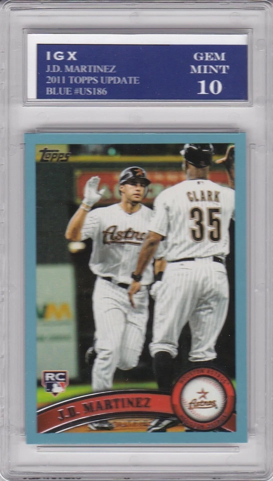 J.D. MARTINEZ GEM MINT 10 Topps Update ROOKIE CARD 2011 RARE BLUE VARIATION RC! - Image 1 of 1
