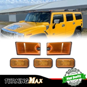 For 03-09 Hummer H2 Amber Front Roof Top Cab Running Parking Light Lamp Housings - Picture 1 of 11
