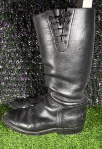 Botas ecuestres a medida C. CLARKE para hombre talla 10 cuero negro policía montar - Imagen 1 de 15