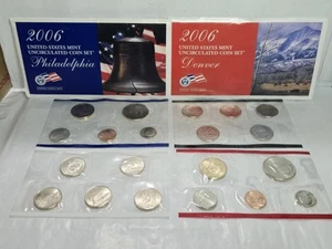 2006 Uncirculated Coin Set US Mint P & D OGP St Quarters Sacagawea Dollar - Picture 1 of 5