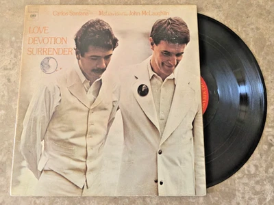 Carlos Santana Mahavishnu John McLaughlin Love Devotion Surrender LP 1973 - Image 1 of 2