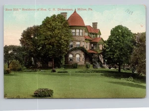 Rose Hill Residence of Hon. C H Dickerman Milton PA UNP Pub. Valentines & Sons - Picture 1 of 2