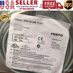 Nuevo sensor de proximidad Festo SIEN-M12NB-PS-K-L 150410 Free Tax - Imagen 1 de 4