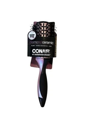 NEW Conair Diamond Ceramic Large Vented Round Hairbrush for Medium to Long Hair - Image 1 of 4