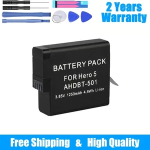 1250mAh AHDBT-501 Battery for GoPro Hero 7 6 5 Black Sports Camera AHDBT 501 - Picture 1 of 8