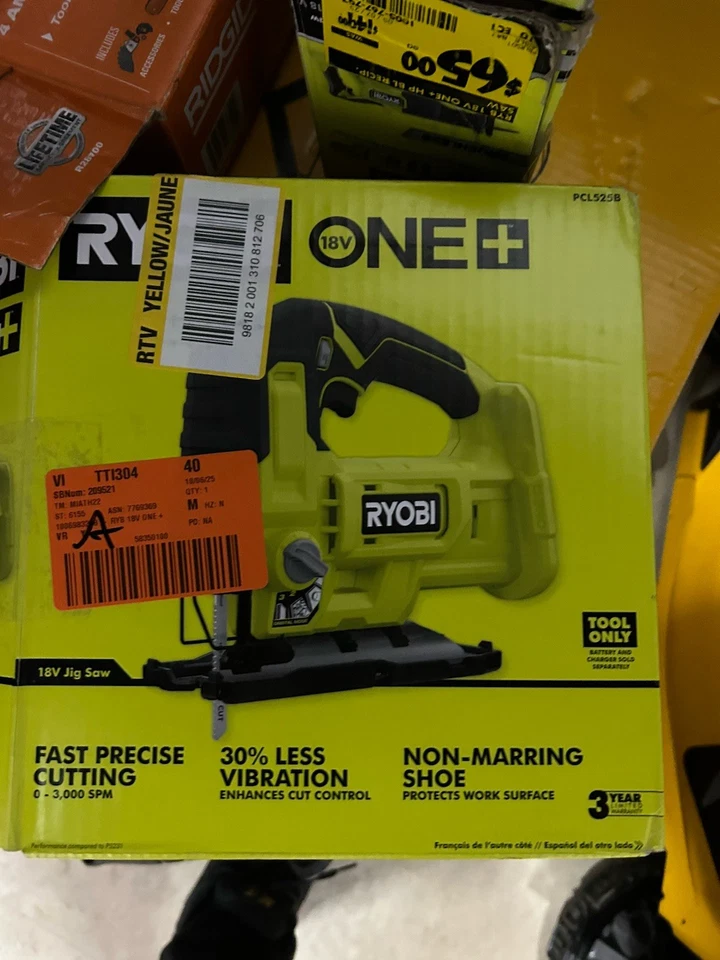 RYOBI PCL525B ONE+ Plus 18V Cordless Jig Saw Tool Only - Image 1 of 1