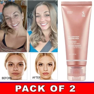 2X Collagen Night Wrapping Mask Overnight Peel-Off Mask Facial Moisturizing Mask - Picture 1 of 12