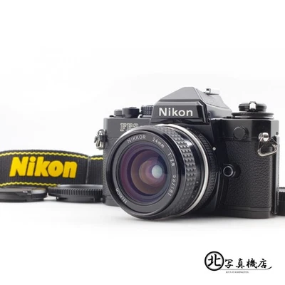 [Excelente COMO NUEVA] Lente Nikon FE2 negra 35 mm cámara fotográfica Ai 24 mm f2,8 JAPÓN Foto 1 de 4