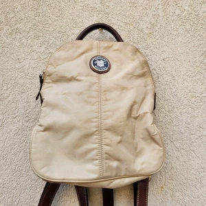 DOONEY BOURKE Wayfarer Rucksack taupe Nylon Leder Handtasche Logo - Bild 1 von 13