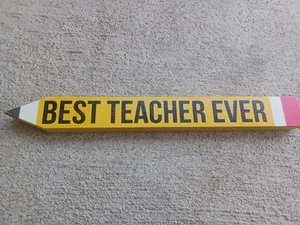 Best TEACHER Ever Wooden Pencil Desk Top Sign Teacher APPRECIATION WEEK - Picture 1 of 2
