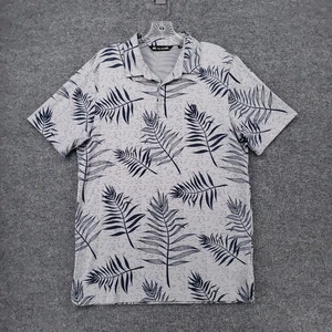 Travis Mathew Polo Shirt Mens M Medium Gray Short Sleeve Pima Cotton Performance - Picture 1 of 12