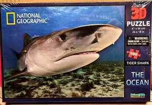 NUEVO SELLADO National Geographic Puzzle 500 Piezas Super 3D Tigre Tiburón El Océano - Imagen 1 de 4