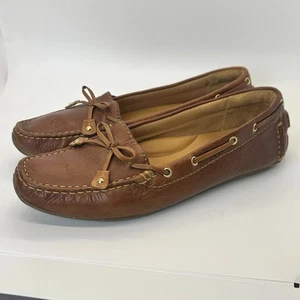 Clarks Artisan Womens Brown Leather SlipOn Moccasin Loafers Driving Shoe Sze 6.5 - Picture 1 of 9