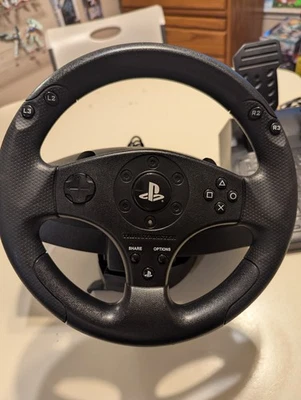 Thrustmaster T80 Racing Wheel & Pedals for  PS3,PS4,PS5  excellent condition - Image 1 of 4