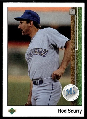 1989 Upper Deck Rod Scurry Seattle Mariners #208 - Image 1 of 2