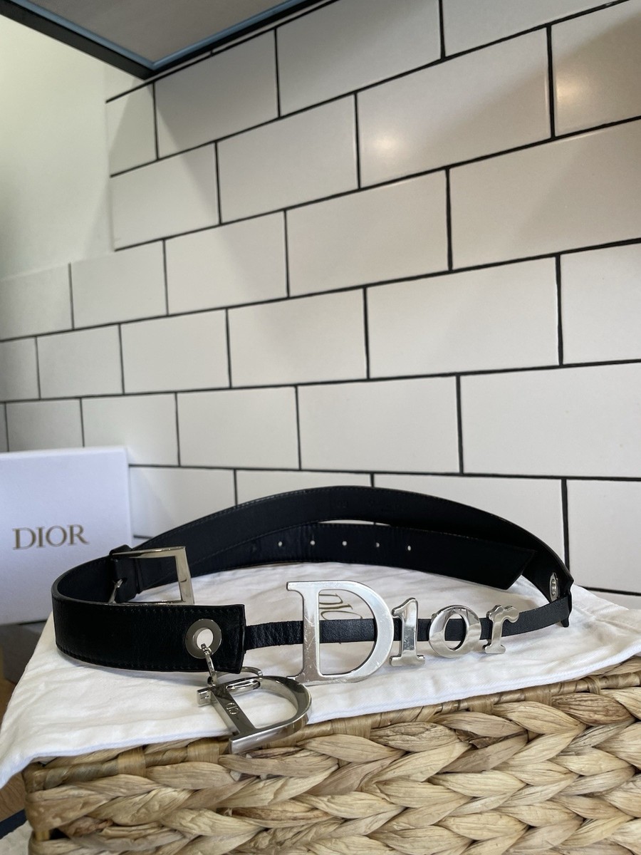 Christian Diorレディースベルト　ロゴ2.0cm幅W65〜72cm Christian Diorレディースベルト ロゴ2.0cm幅W65〜72cm