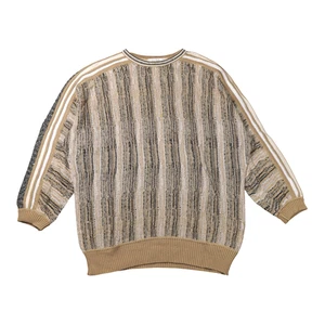 Vintage strukturierter Pullover Herren Medium 90er geometrischer Strick Biggie Cosby Coogi USA - Bild 1 von 12