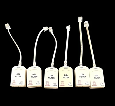 Set Of 6 Phone Jack Splitter, In-Line DSL Splitter Filter for Phone Line - Image 1 of 4