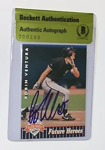 Robin Ventura signed 1992 upper deck card all star fan fest white sox becket - Picture 1 of 12