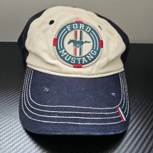 FORD Mustang White/Blue/Red Curcle Logo Adjustable Hat - Official License - Picture 1 of 7