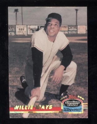 Willie Mays 1993 Topps Stadium Club Ultra Pro #9 San Francisco Giants - Image 1 of 2