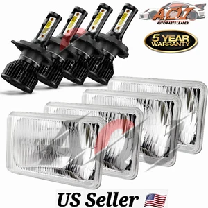 4pcs 4x6'' LED Headlights Hi-Low For 1977-1986 Chevrolet Caprice Monte Carlo+ - Picture 1 of 20