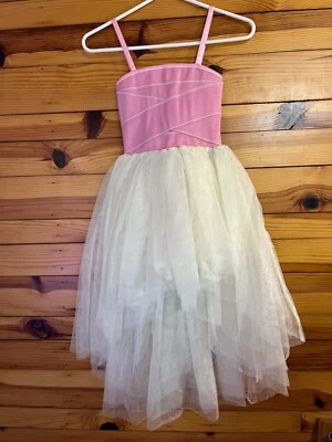 Ooh! La, La! Vestido de Tul Alta Costura Rosa y Blanco Niñas Talla 6X/7 Foto 1 de 4