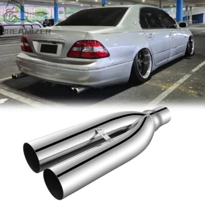 2.5" Inlet 3.5" Outlet Blast Pipes Exhaust Muffler Tip For Lexus LS430 LS400 - Image 1 of 4
