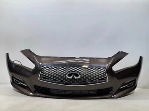 14-17 INFINITI Q50 FRONT BUMPER SHELL COVER PANEL ASSEMBLY W/GRILLE OEM - Picture 1 of 10