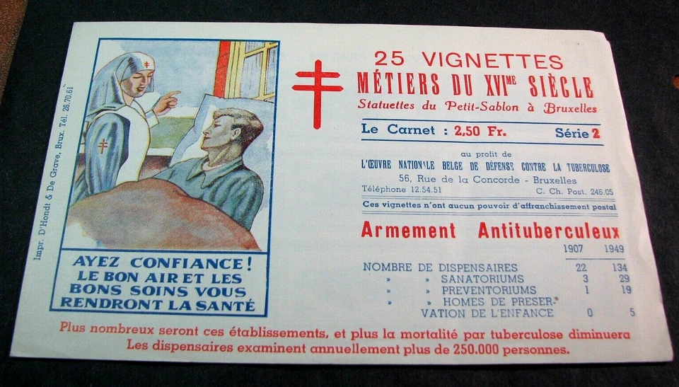 Belgium Christmas Seal 1949 Booklet Mint L648 - Image 1 of 2