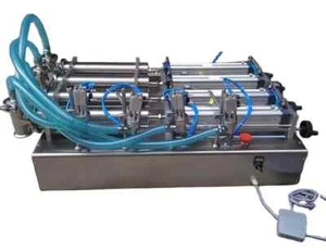 Pneumatic 4 Heads Liquid Bottle Filling Machine Piston Juice Water Filler 100ml - Picture 1 of 11